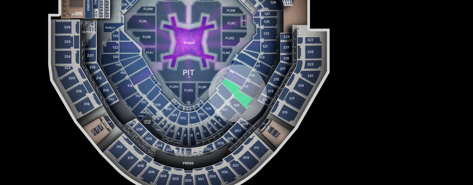 Seat view from Lower
