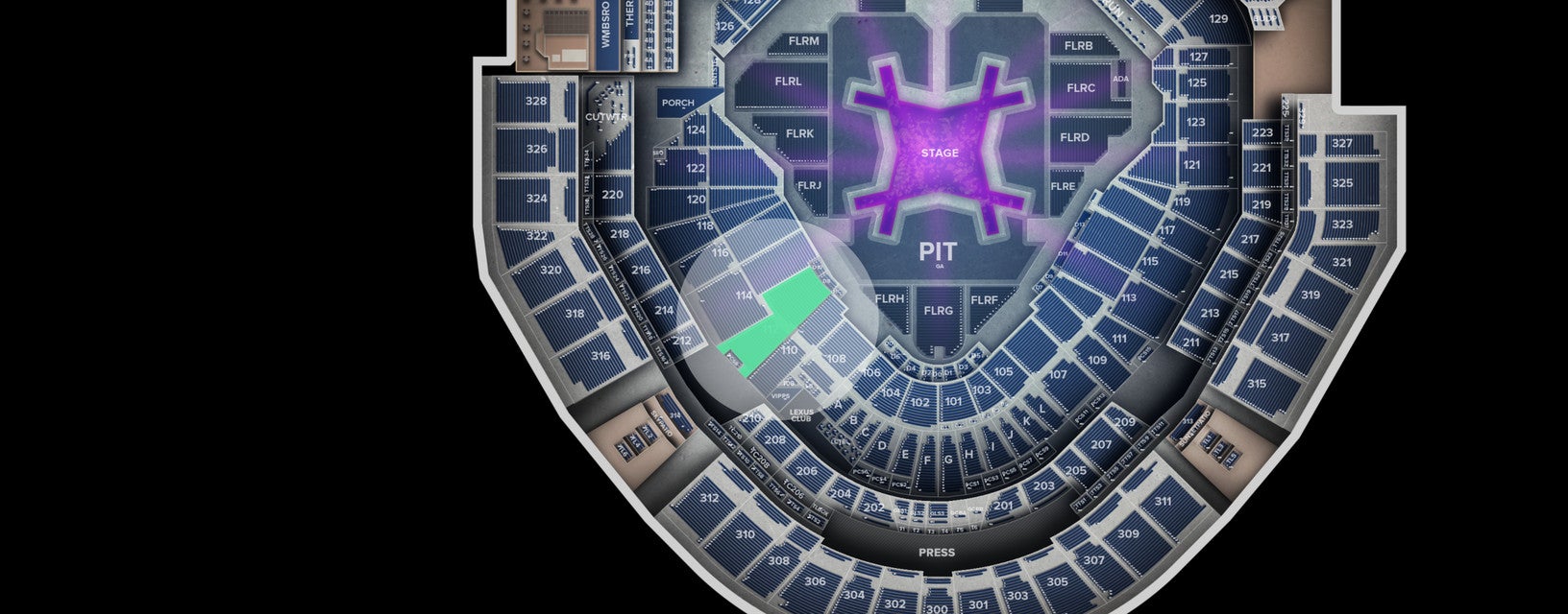 Seat view from Lower