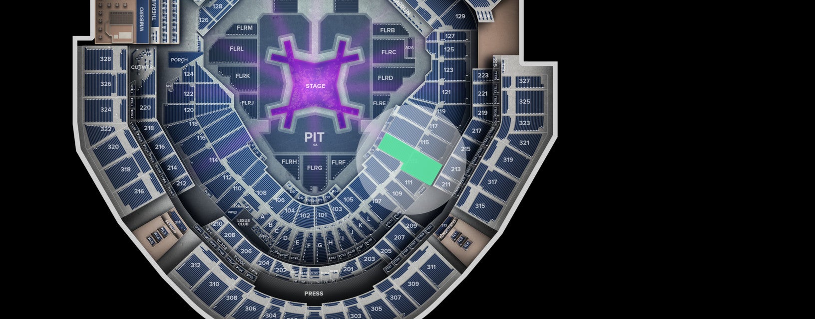 Seat view from Lower