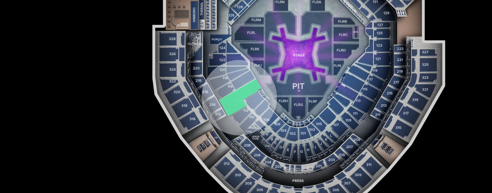 Seat view from Lower