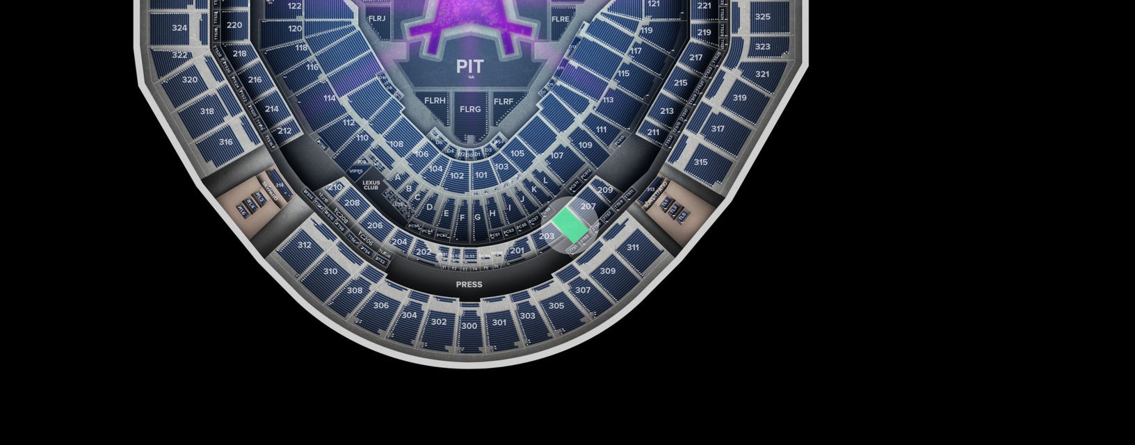 Seat view from Middle