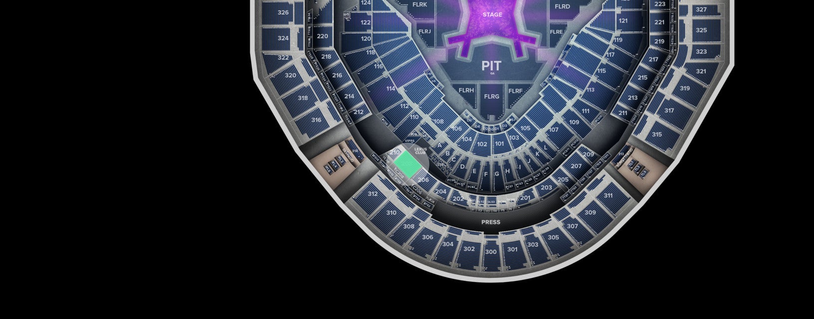 Seat view from Middle