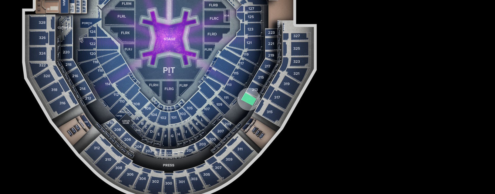 Seat view from Middle