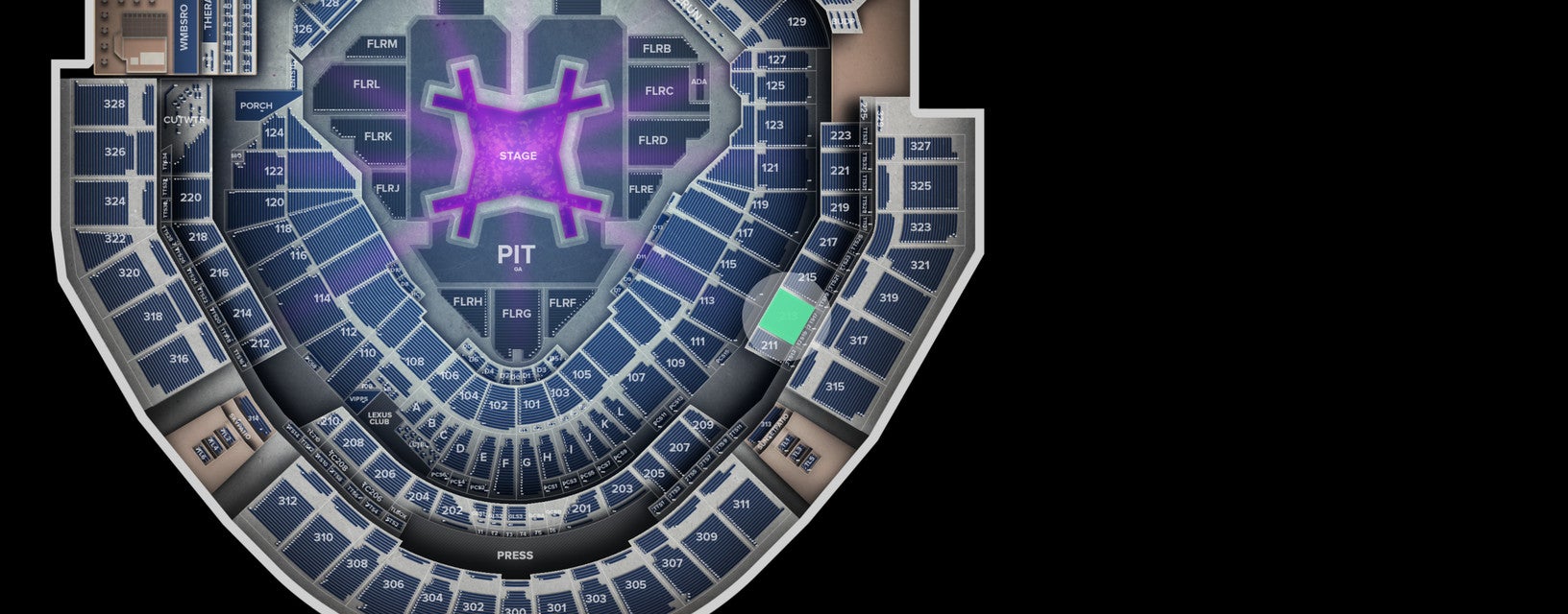 Seat view from Middle