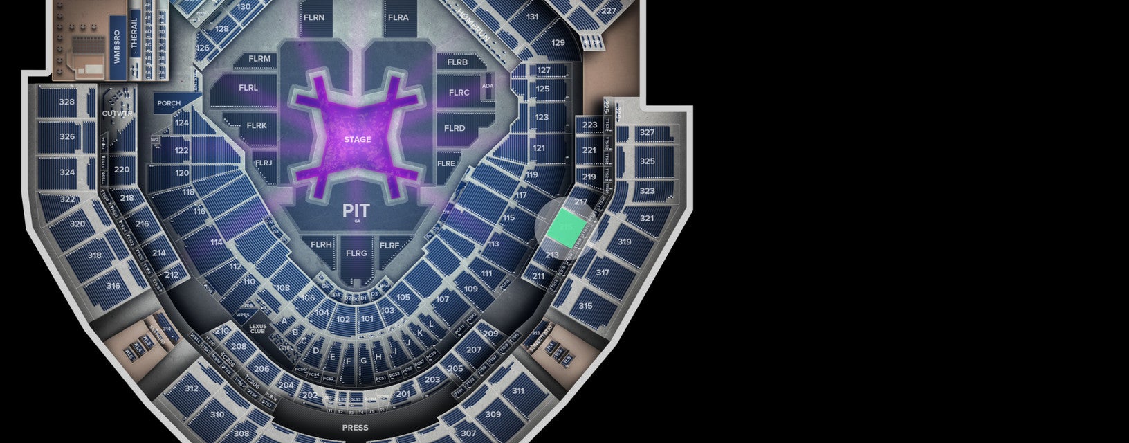 Seat view from Middle