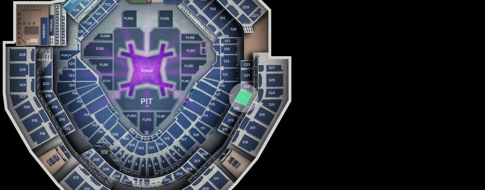 Seat view from Middle