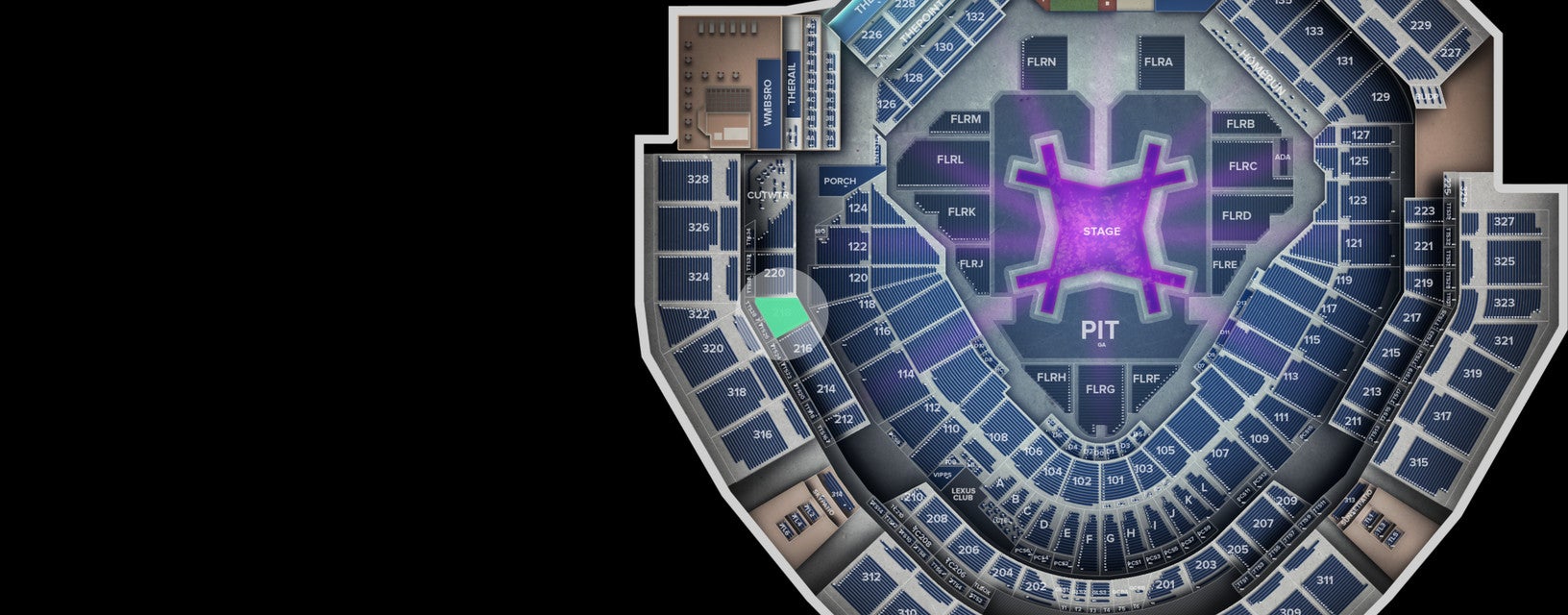 Seat view from Middle