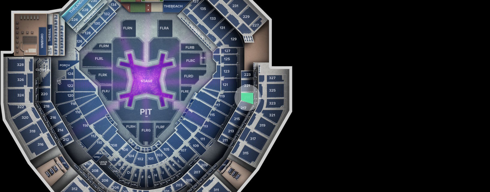 Seat view from Middle