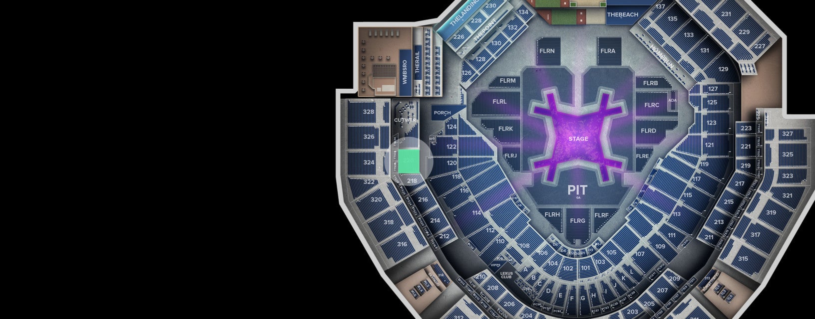 Seat view from Middle