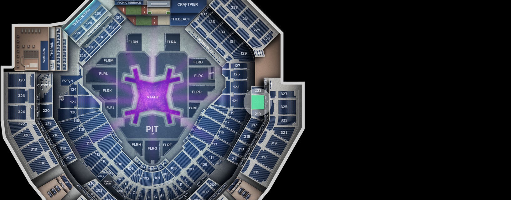 Seat view from Middle