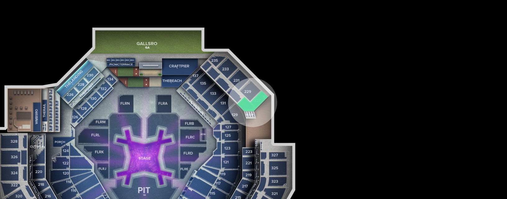 Seat view from Middle