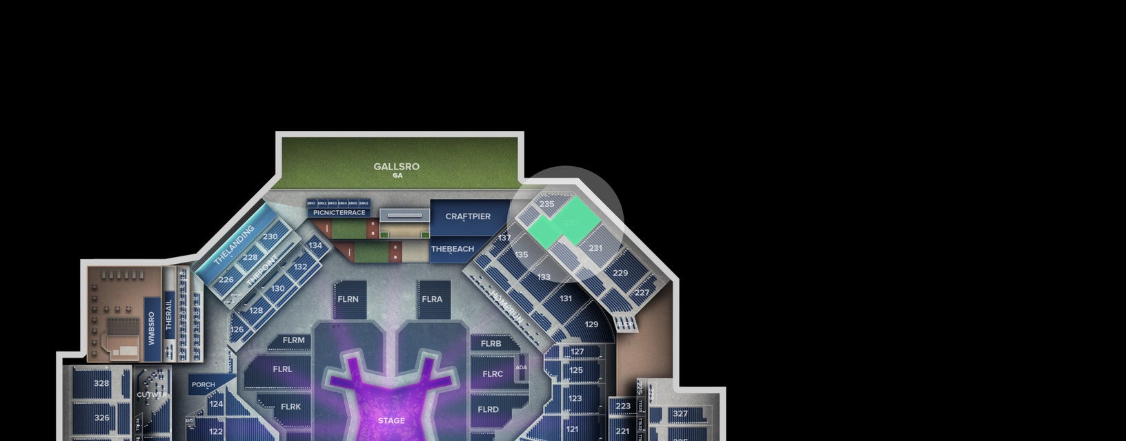 Seat view from Middle