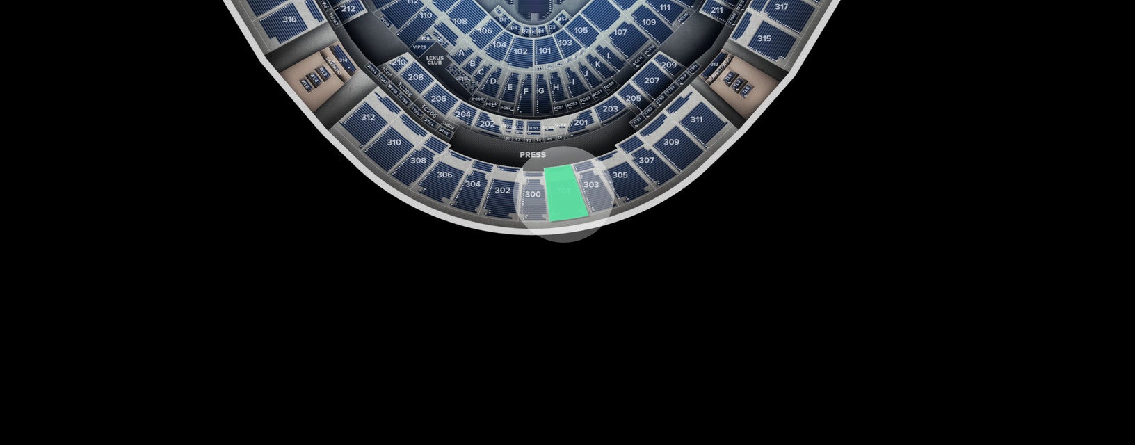Seat view from Upper