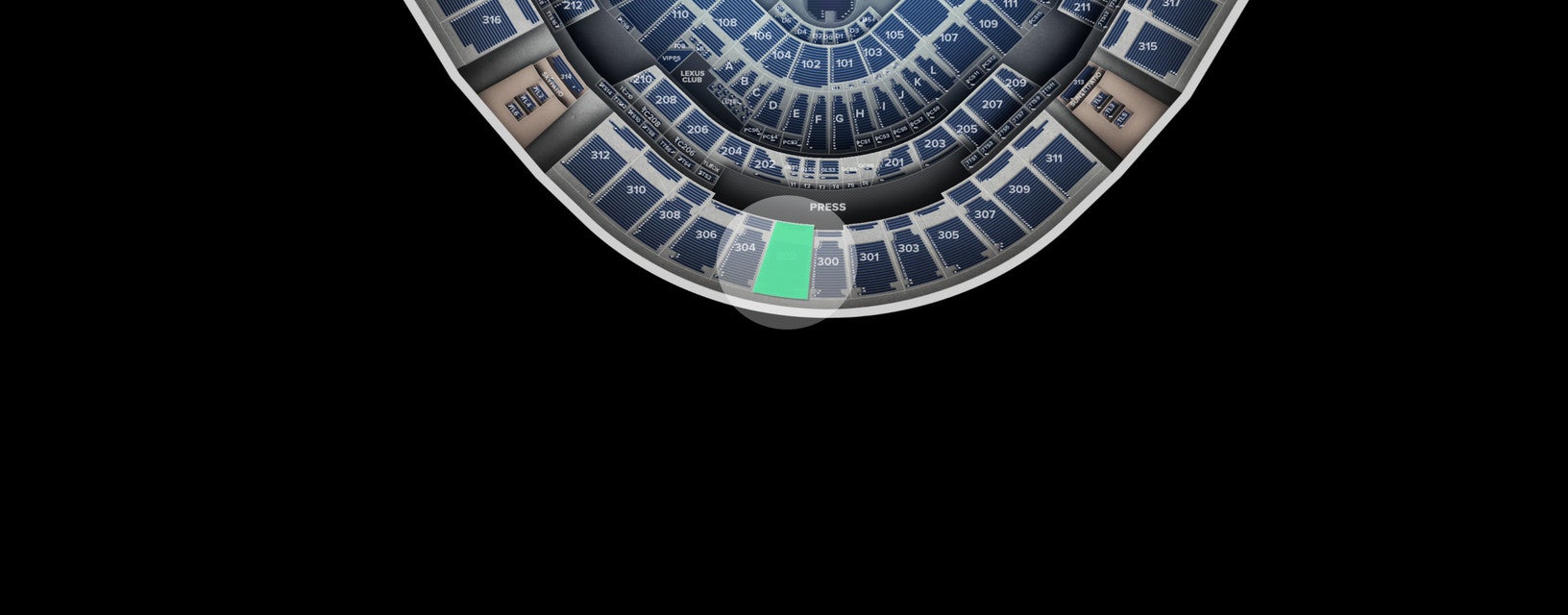 Seat view from Upper