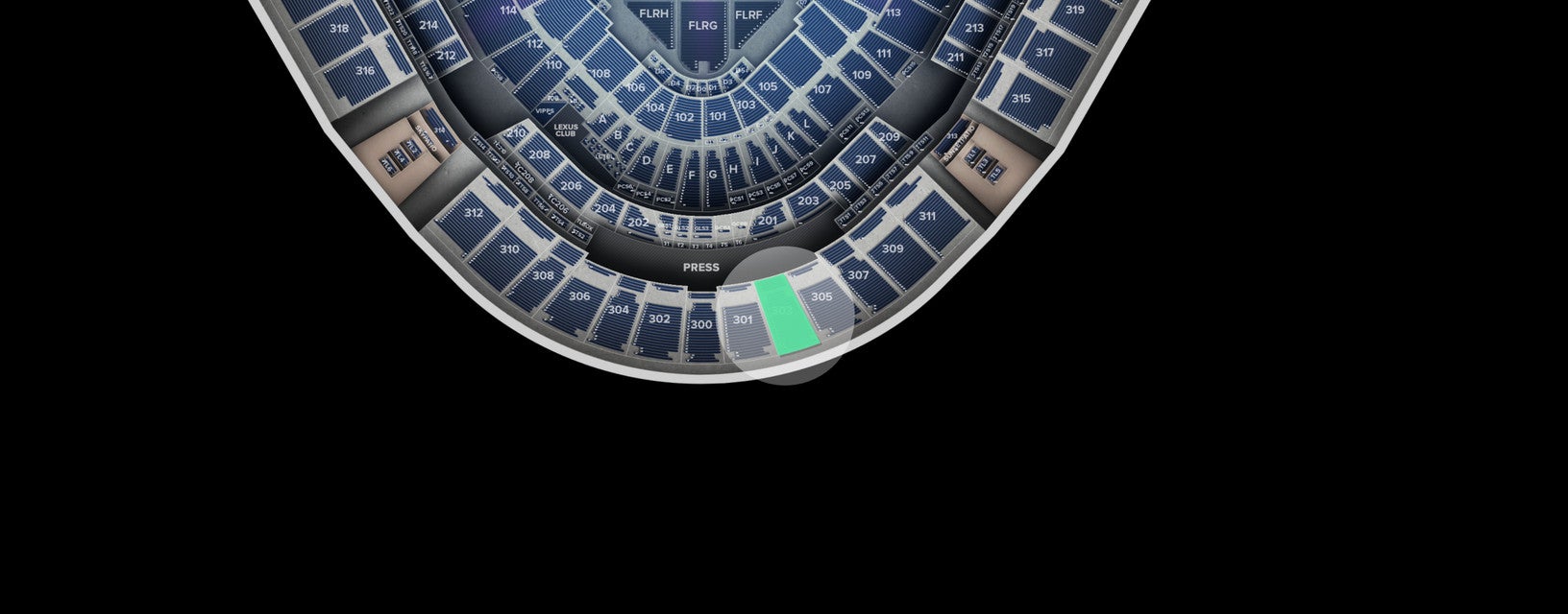 Seat view from Upper