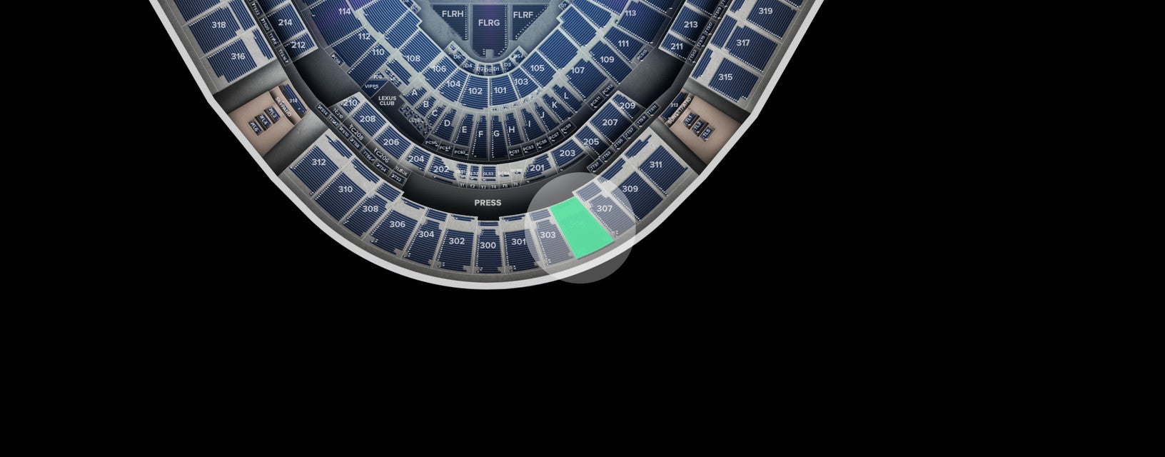Seat view from Upper
