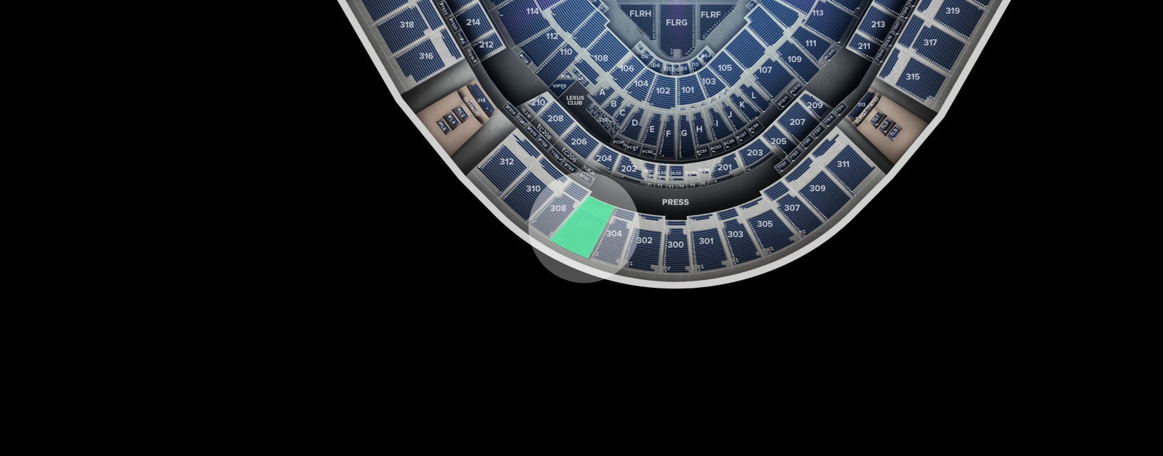 Seat view from Upper