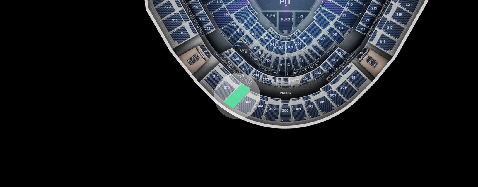 Seat view from Upper