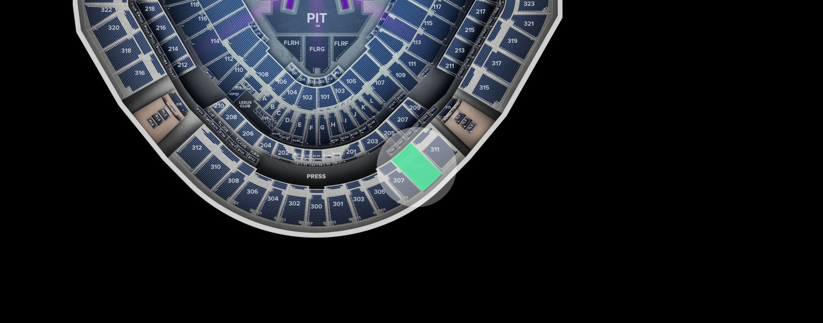 Seat view from Upper