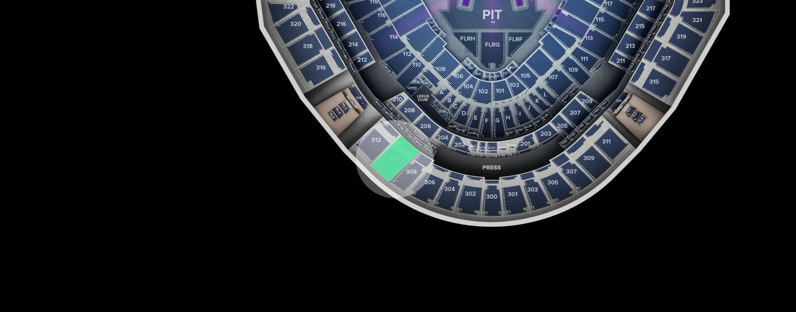 Seat view from Upper