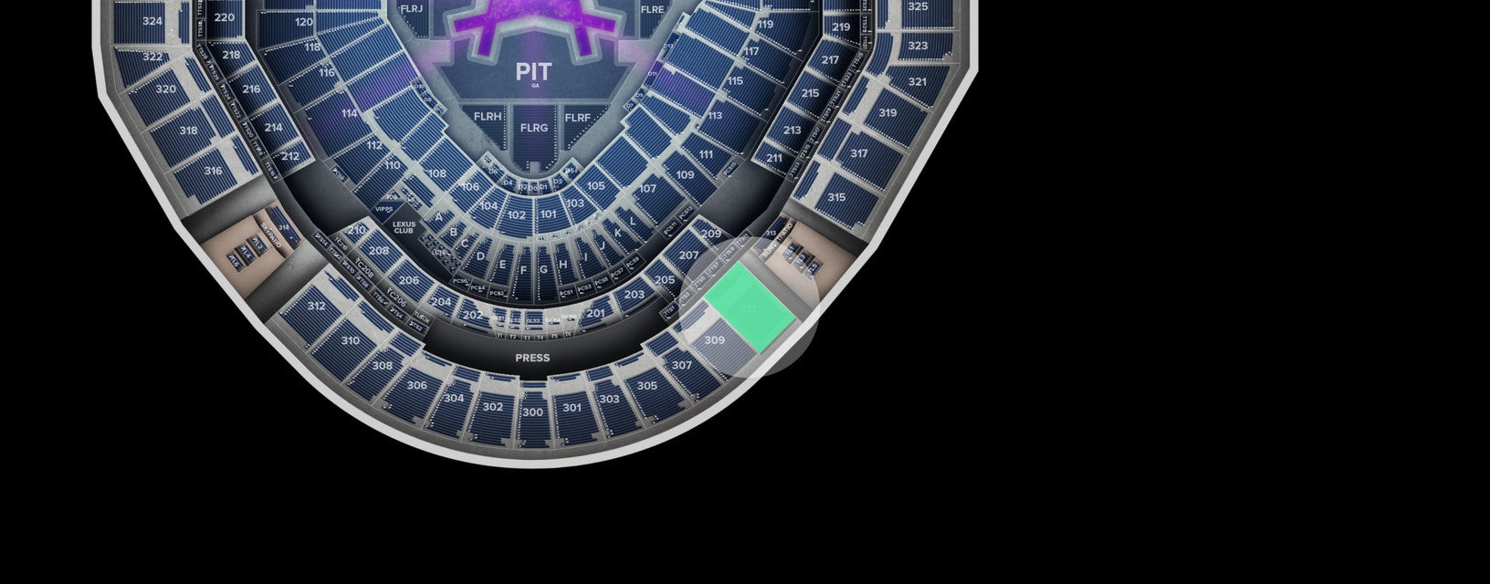 Seat view from Upper