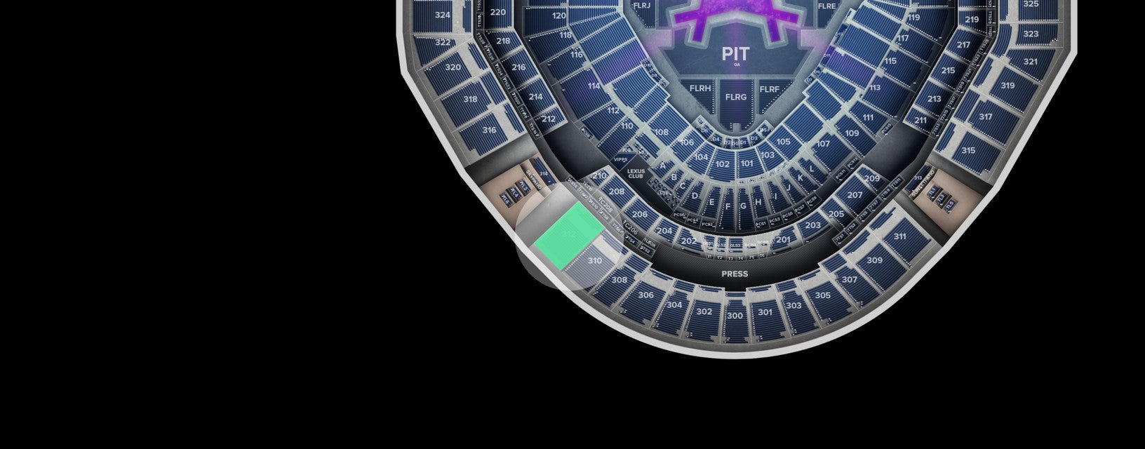 Seat view from Upper