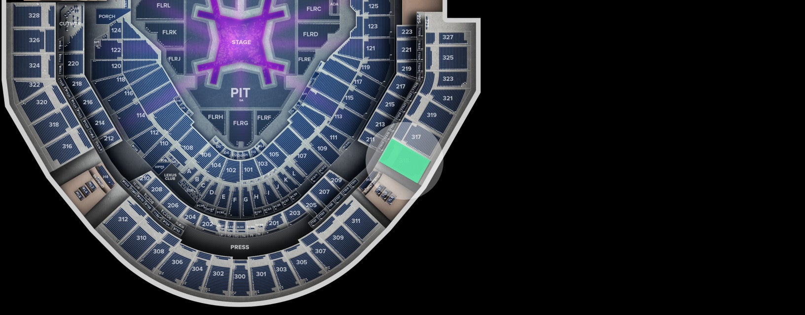 Seat view from Upper