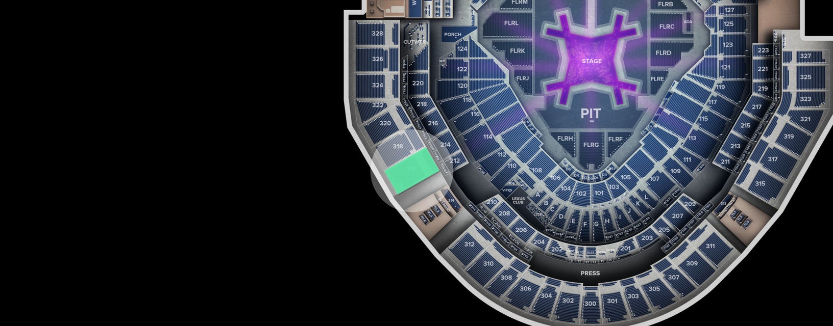 Seat view from Upper