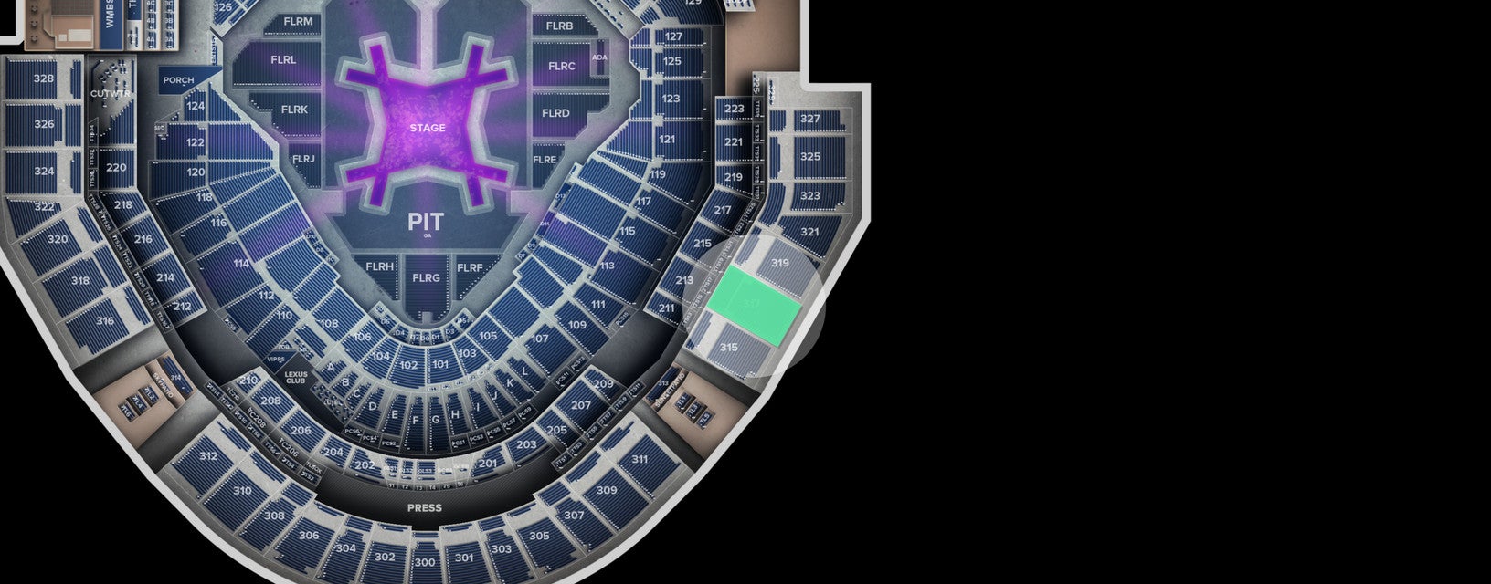 Seat view from Upper