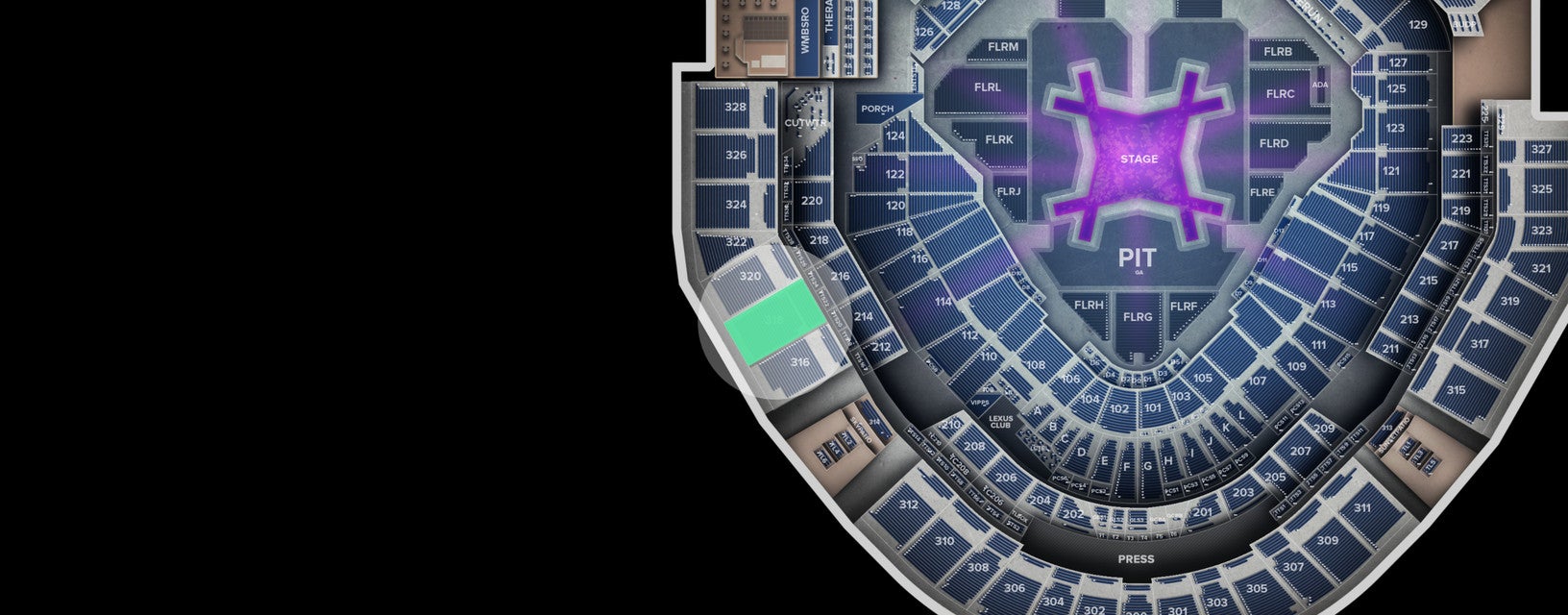 Seat view from Upper