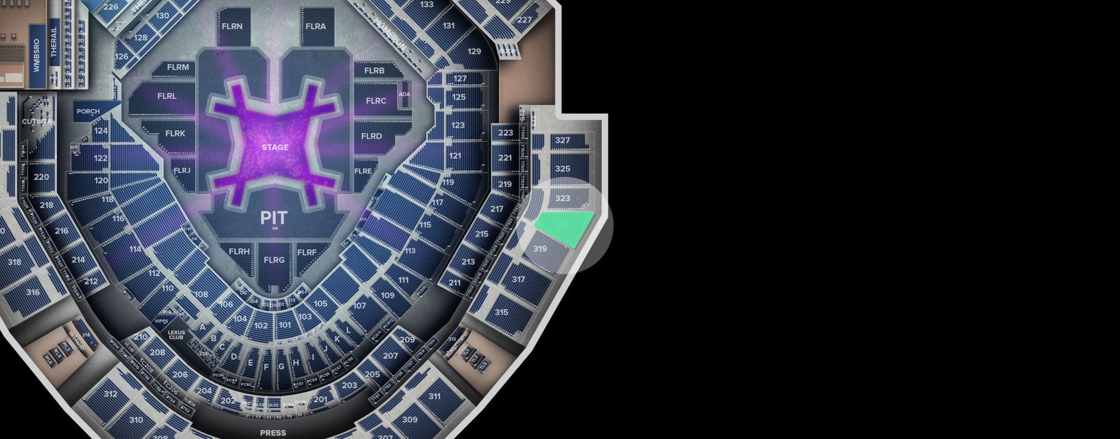 Seat view from Upper