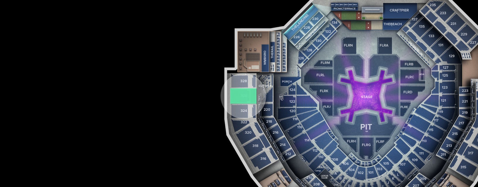 Seat view from Upper