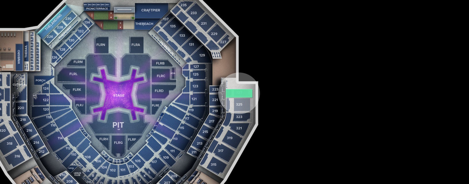 Seat view from Upper