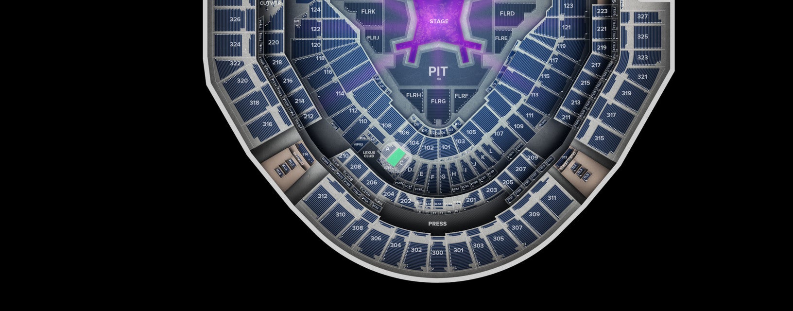 Seat view from Club