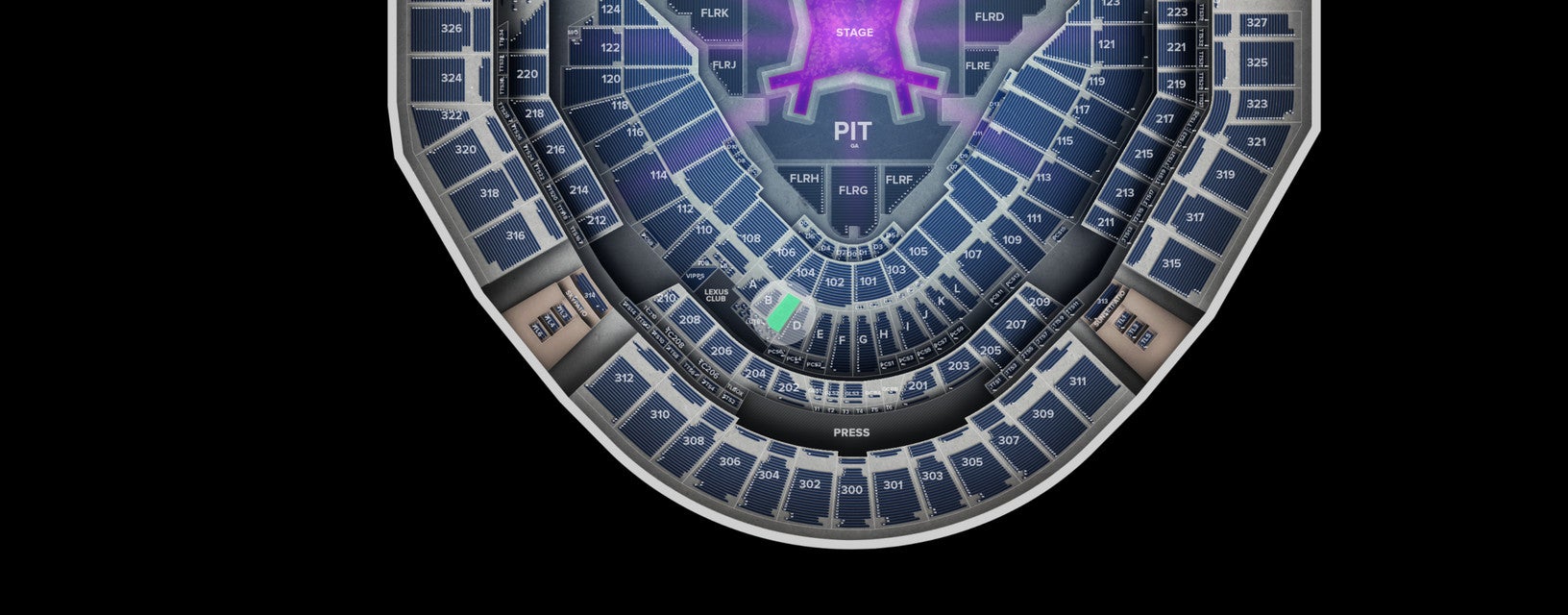 Seat view from Club