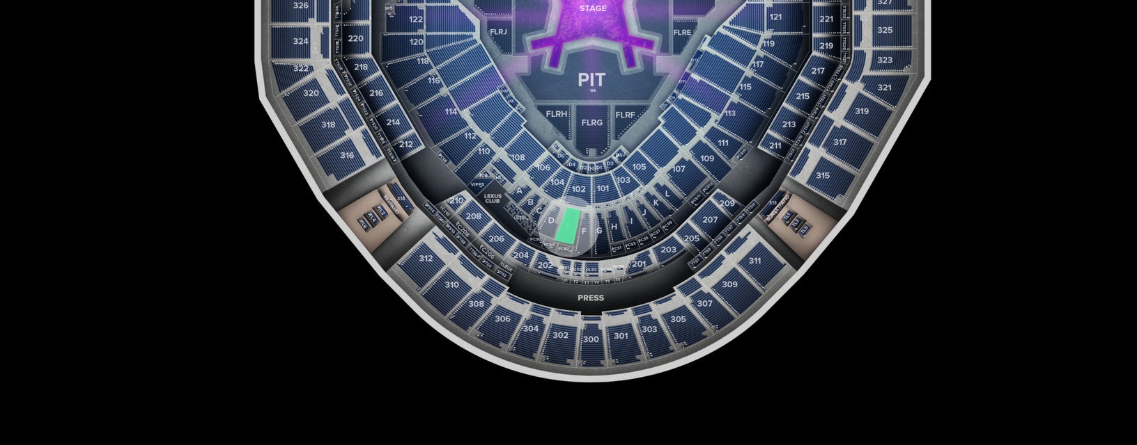Seat view from Club