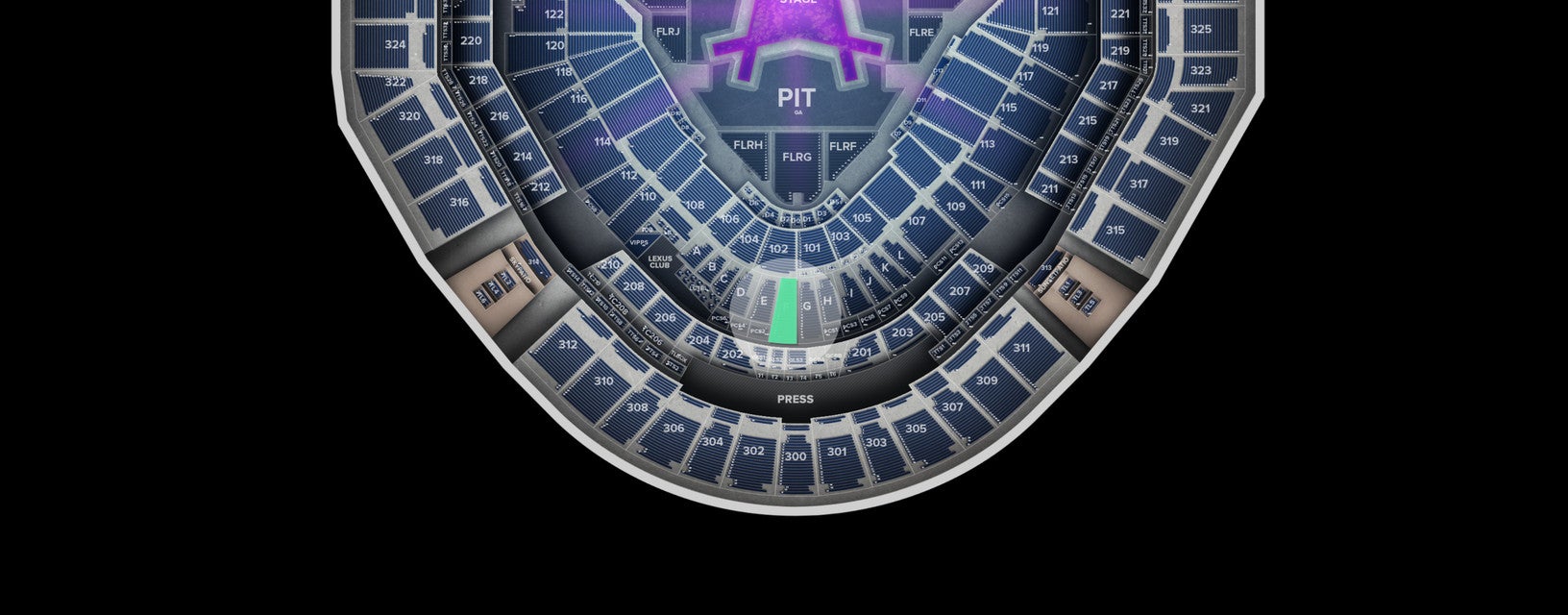 Seat view from Club