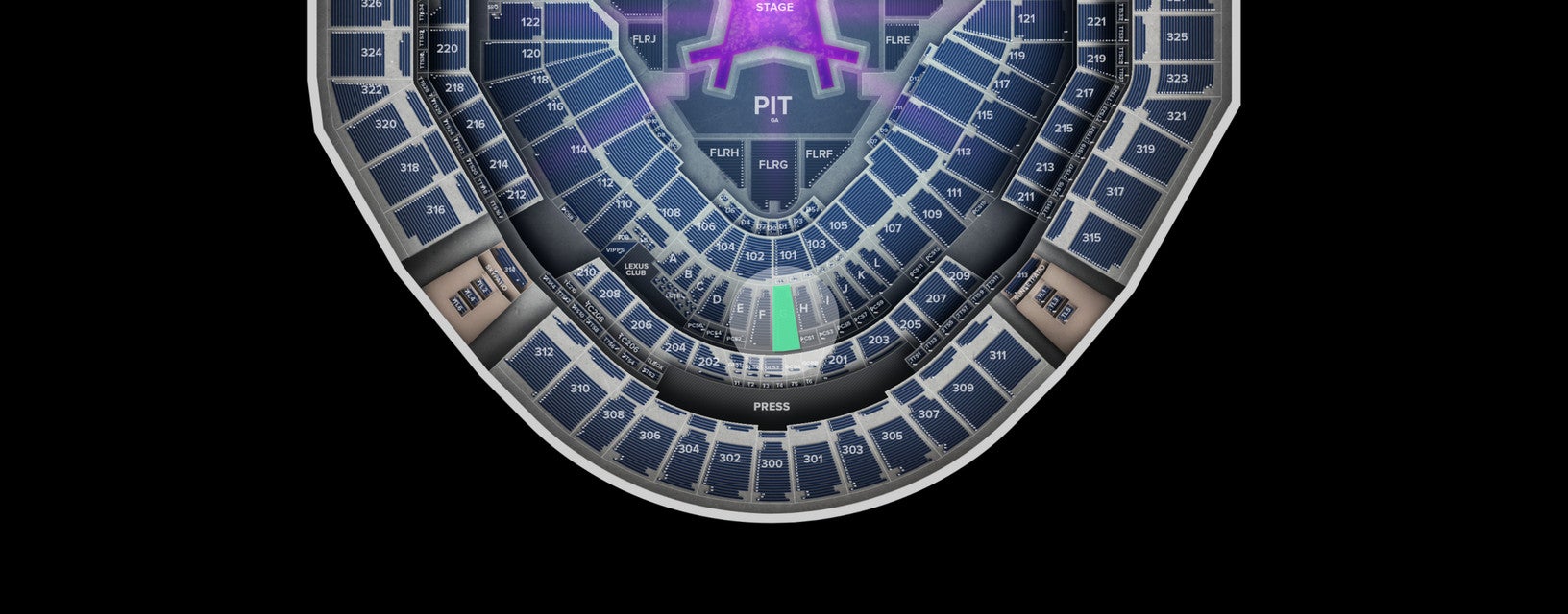 Seat view from Club