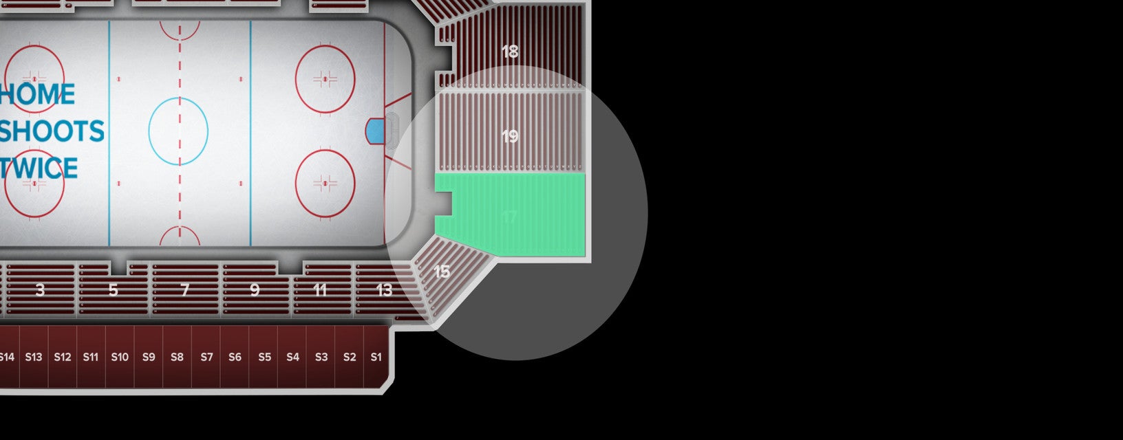 Seat view from Arena Level