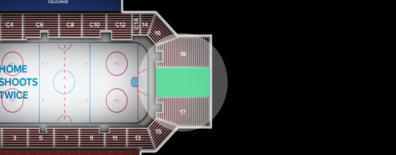 Seat view from Arena Level
