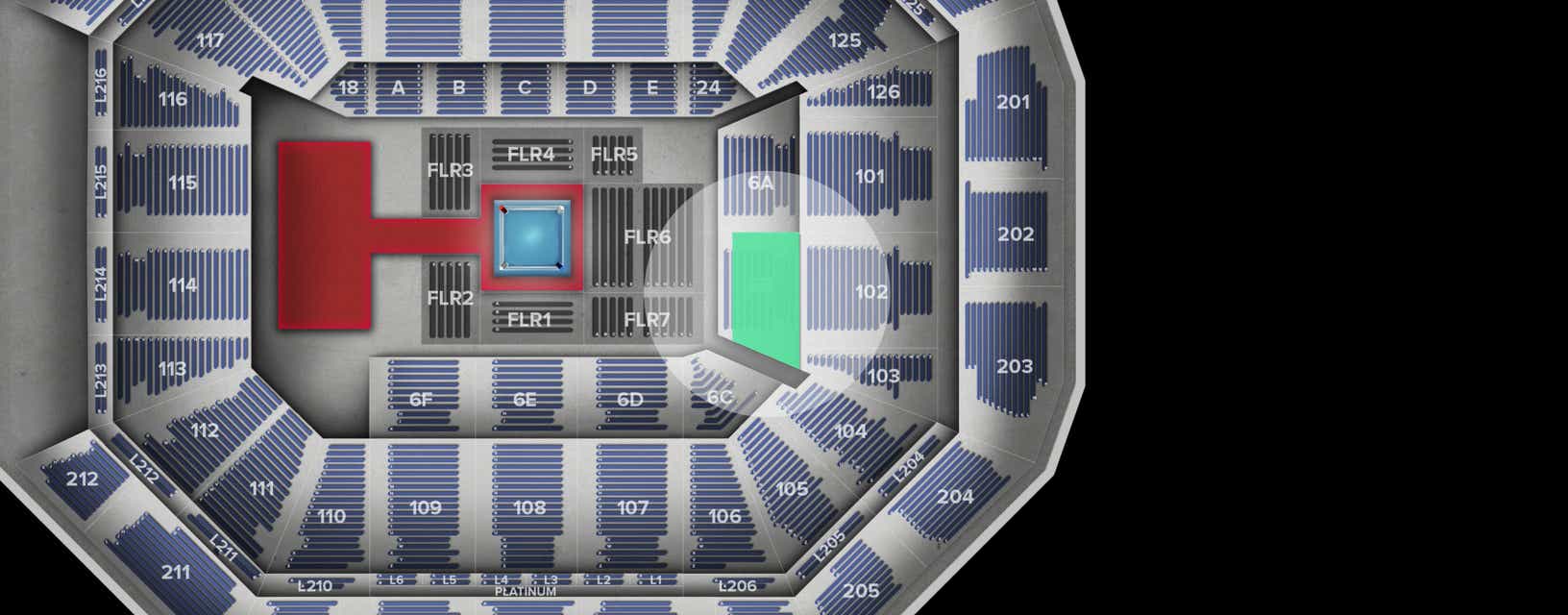Seat view from Risers