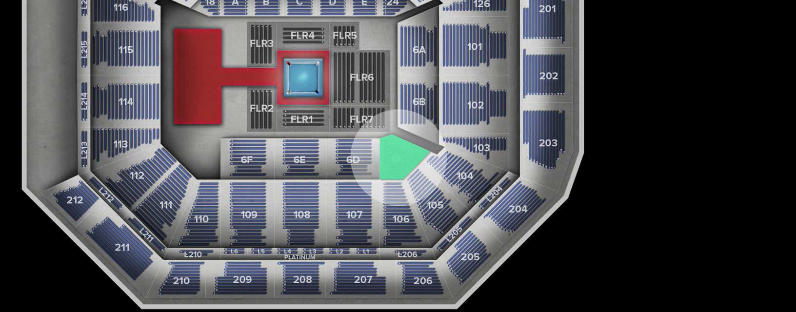 Seat view from Risers