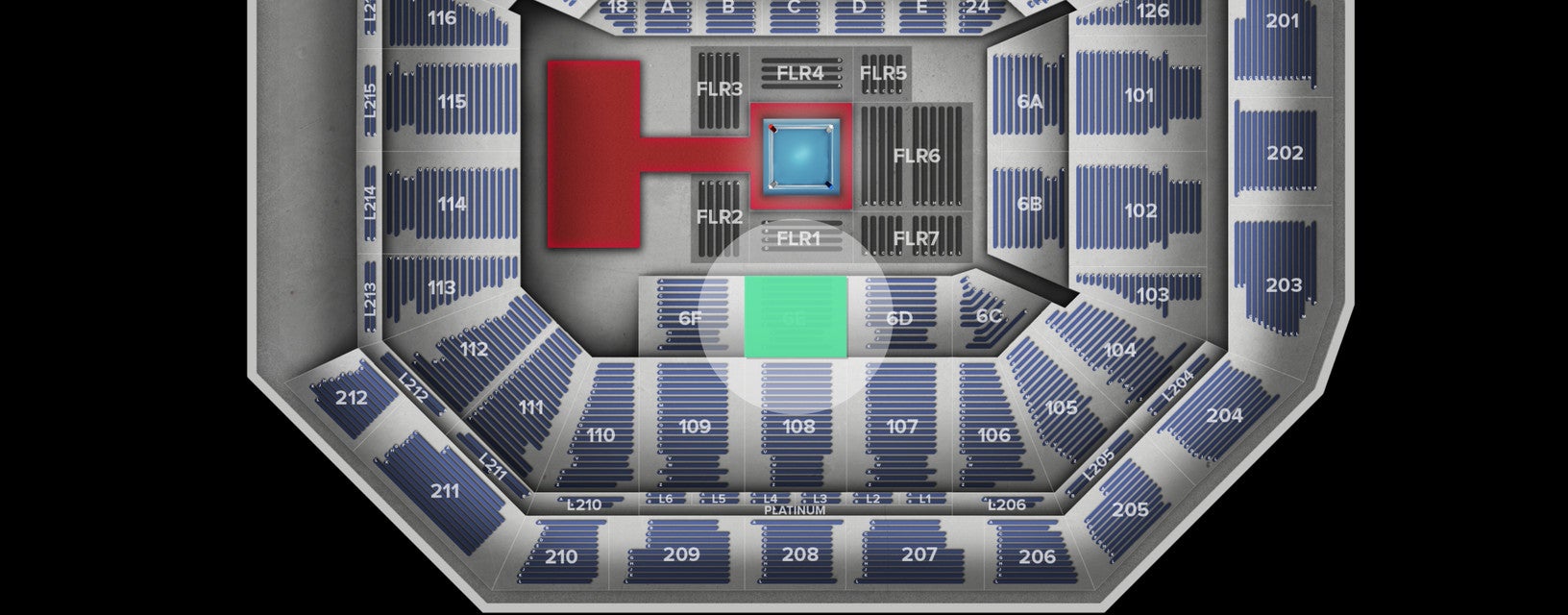Seat view from Risers