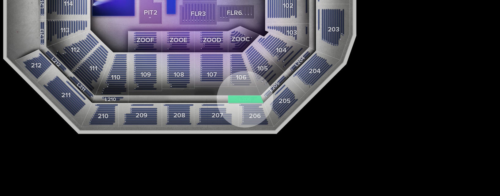 Seat view from Loge