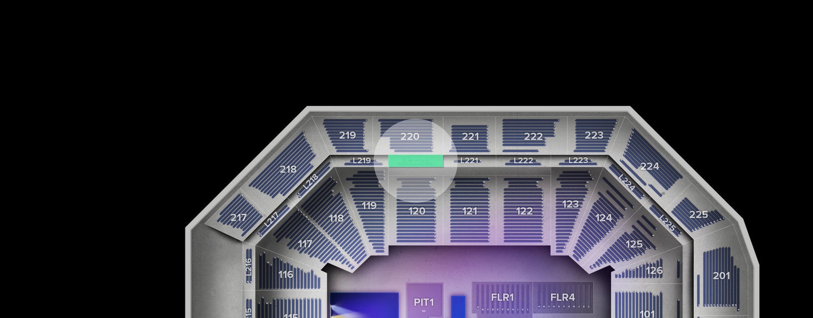 Seat view from Loge