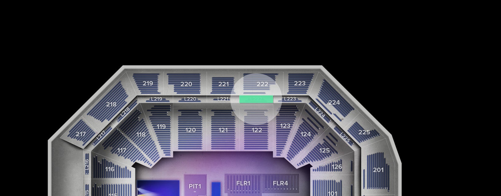 Seat view from Loge