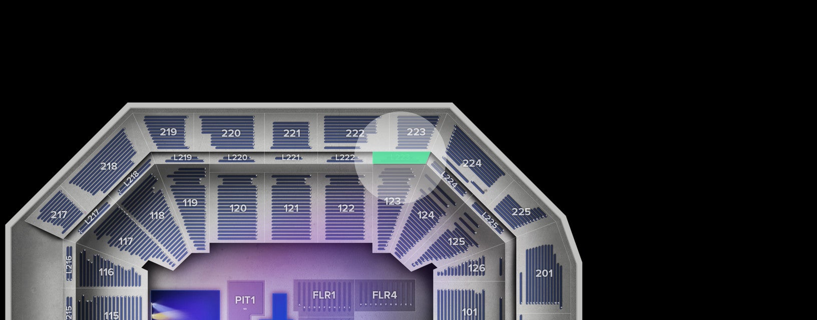 Seat view from Loge