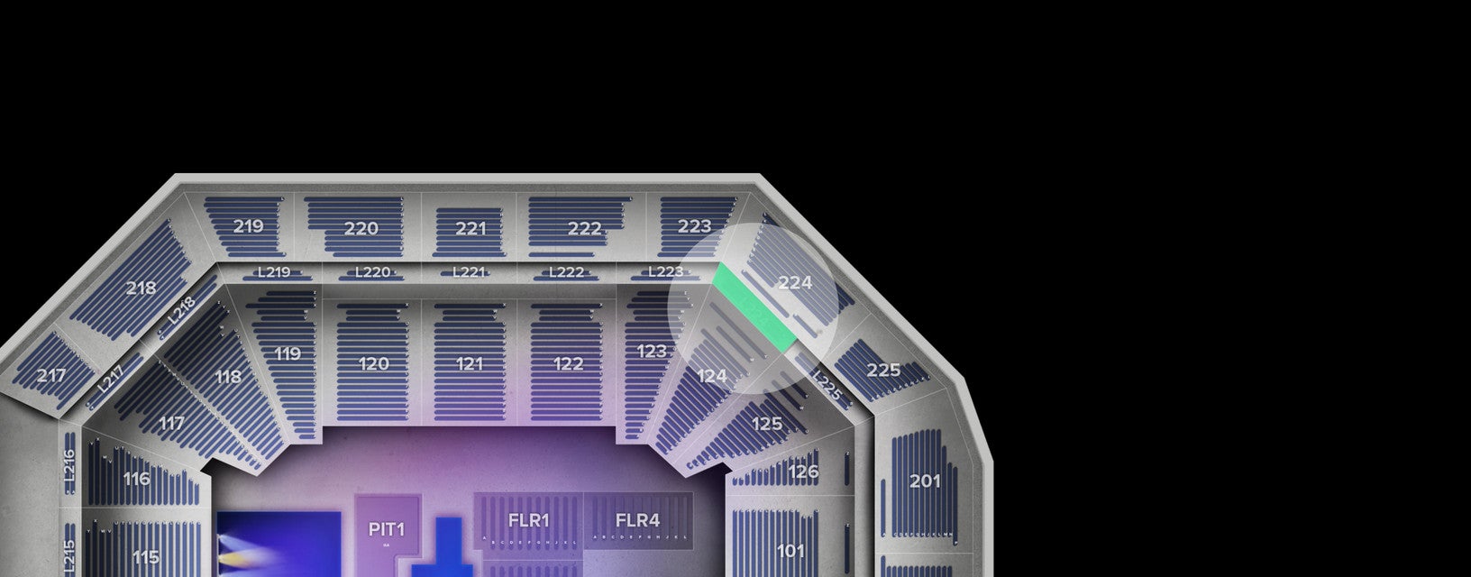 Seat view from Loge