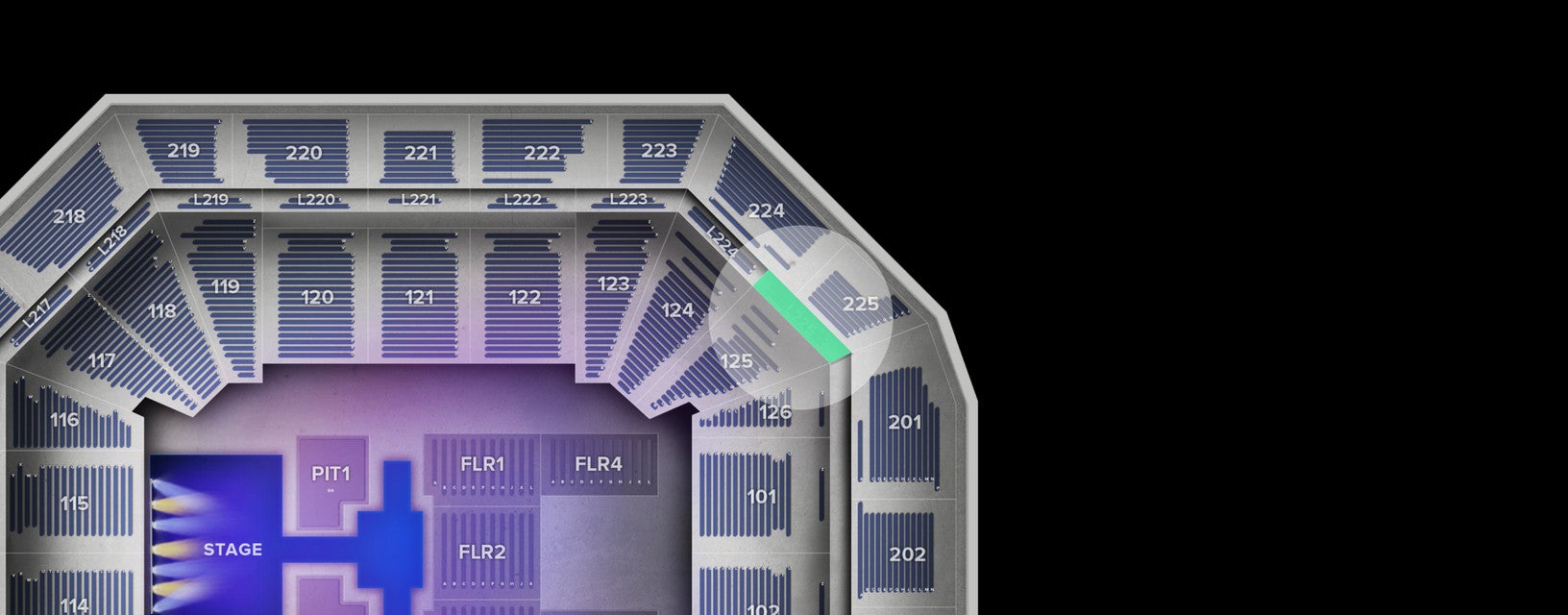 Seat view from Loge