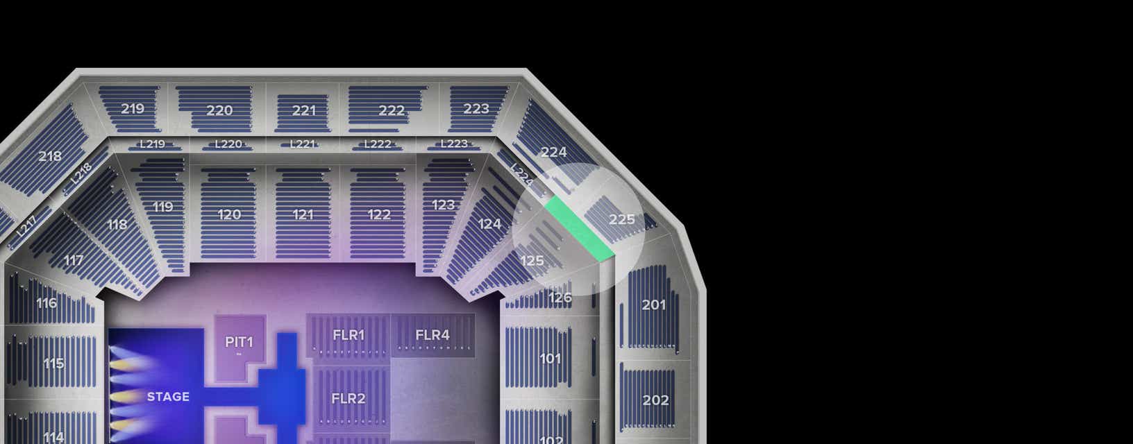 Seat view from Loge
